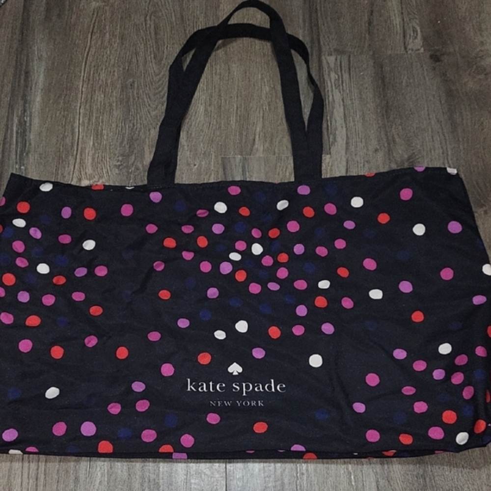 Kate Spade NY Confetti Tote Bag | Large Reusable | Black | Like New